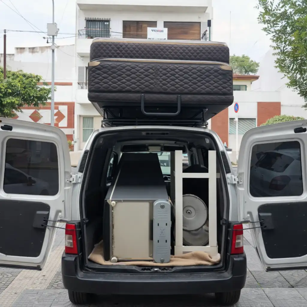 Miniflete cargado en Rosario
